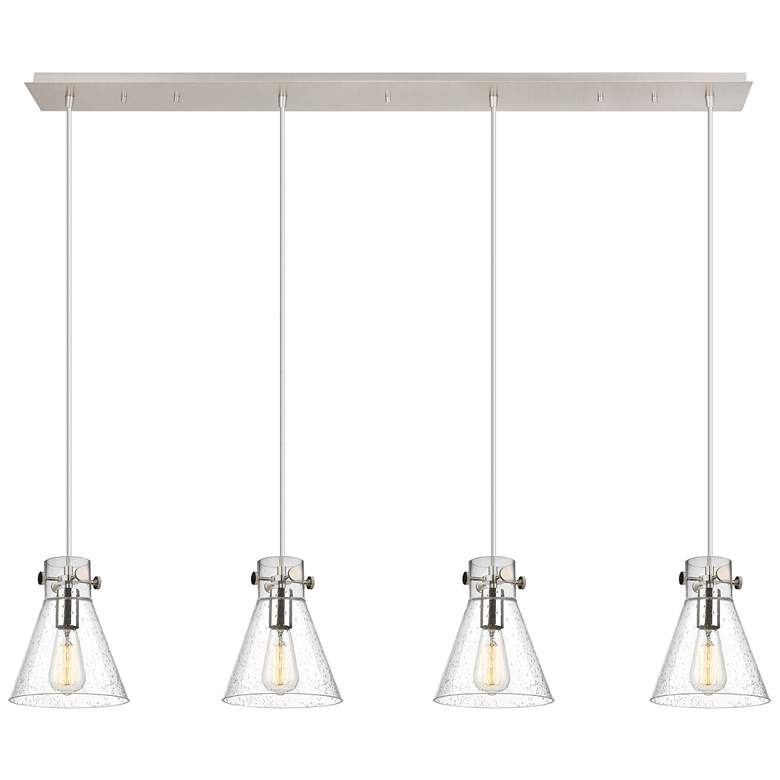 Image 1 Newton Sphere 15.5" Wide 3 Light Brushed Brass Multi Pendant w/ Clear