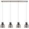 Newton Sphere 15.5"W 3 Light Matte Black Multi Pendant w/ Light Smoke
