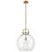 Newton Sphere 16" Brushed Brass Stem Hung Pendant
