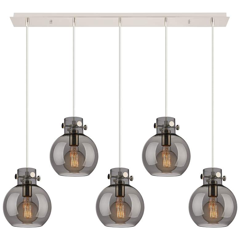 Image 1 Newton Sphere 18.63" Wide 6 Light Matte Black Multi Pendant w/ Seedy S