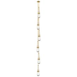 Newton Sphere 18.63"W 6 Light Brushed Brass Multi Pendant w/ Smoke Sha