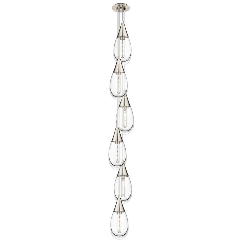 Image 1 Newton Sphere 18.63"W 6 Light Polished Nickel Multi Pendant w/ Seedy S