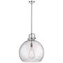Newton Sphere 18" Wide Stem Hung Polished Nickel Pendant With Seedy Sh