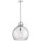 Newton Sphere 18" Wide Stem Hung Polished Nickel Pendant With Seedy Sh