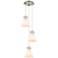 Newton Sphere 22.13"W 9 Light Brushed Brass Multi Pendant w/ Clear Sha
