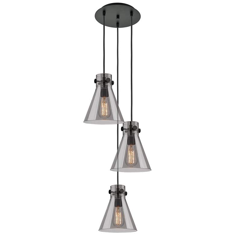 Image 1 Newton Sphere 22.13"W 9 Light Brushed Brass Multi Pendant w/ Seedy Sha