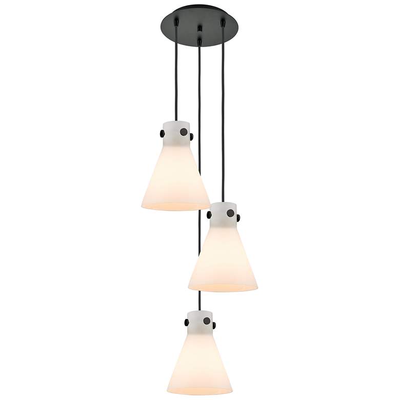 Image 1 Newton Sphere 22.13"W 9 Light Brushed Nickel Multi Pendant w/ Clear Sh