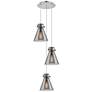 Newton Sphere 22.13"W 9 Light Brushed Nickel Multi Pendant w/ Seedy Sh
