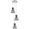 Newton Sphere 22.13"W 9 Light Brushed Nickel Multi Pendant w/ Seedy Sh