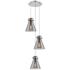 Newton Sphere 22.13"W 9 Light Brushed Nickel Multi Pendant w/ Seedy Sh