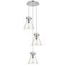Newton Sphere 22.13"W 9 Light Brushed Nickel Multi Pendant w/ White Sh