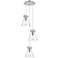 Newton Sphere 22.13"W 9 Light Brushed Nickel Multi Pendant w/ White Sh