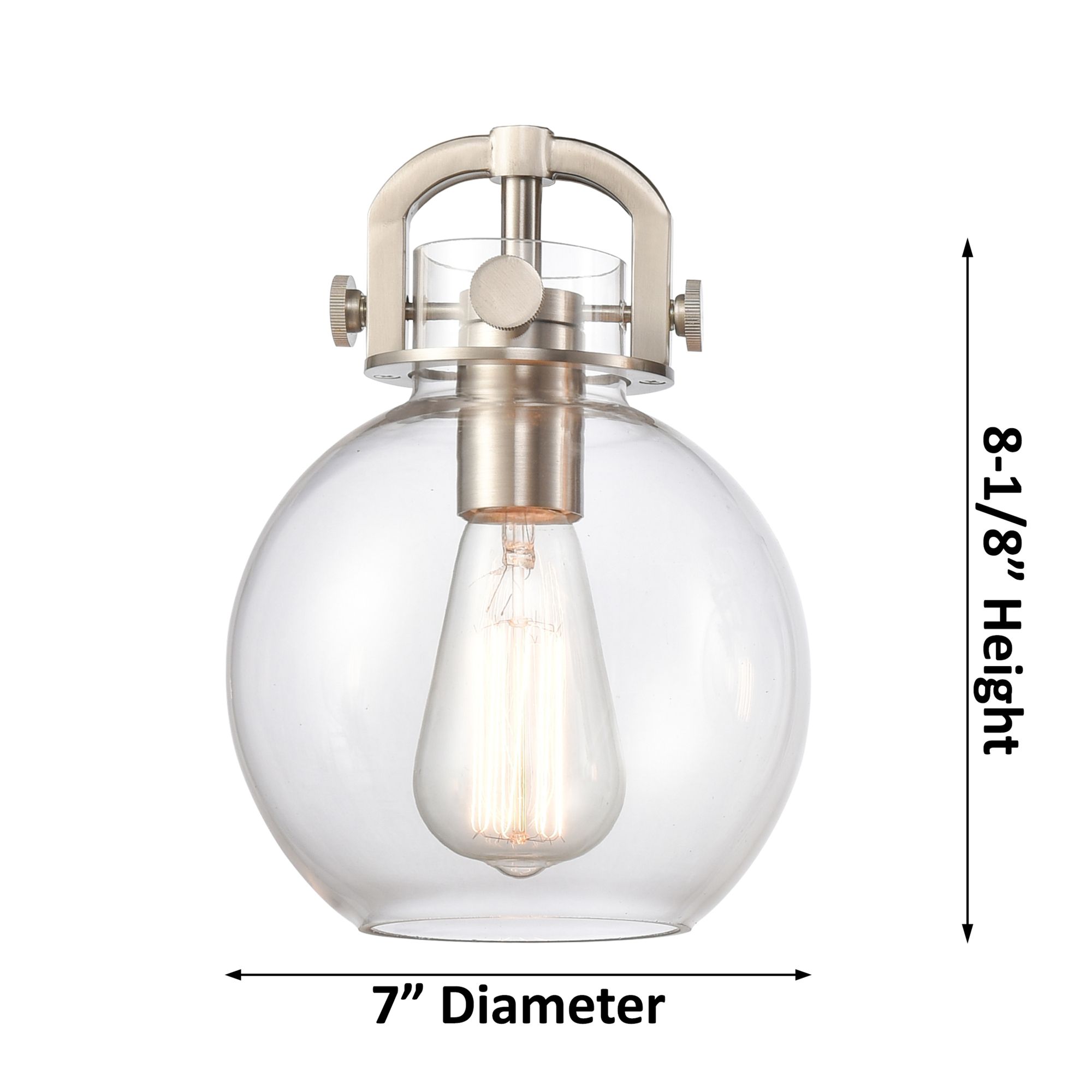 Image 5 Newton Sphere 26"W 5 Light Polished Nickel Stem Chandelier w/ Smoke Sh more views