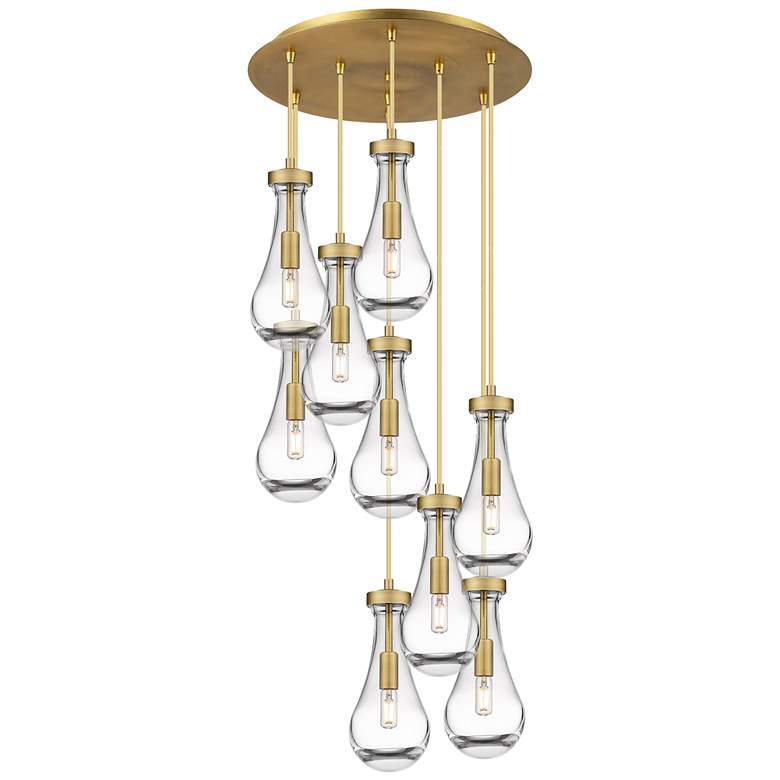 Image 1 Newton Sphere 27.25"W 12 Light Brushed Nickel Multi Pendant w/ Smoke S
