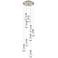 Newton Sphere 27.25"W 12 Light Brushed Nickel Multi Pendant w/ White S