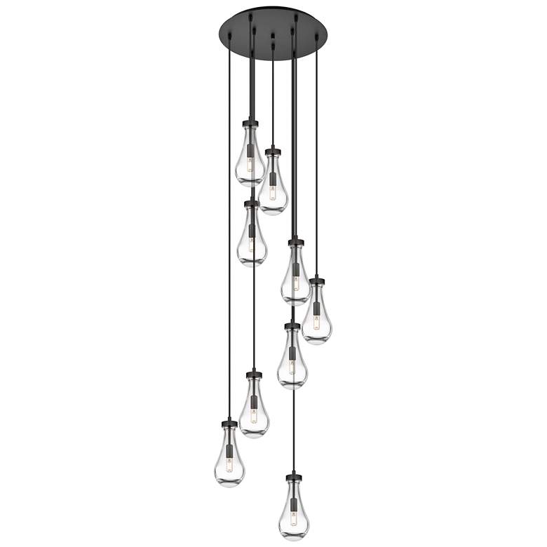 Image 1 Newton Sphere 27.25"W 12 Light Polished Nickel Multi Pendant w/ Clear