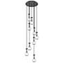 Newton Sphere 27.25"W 12 Light Polished Nickel Multi Pendant w/ Clear