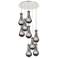 Newton Sphere 27.25"W 12 Light Polished Nickel Multi Pendant w/ White