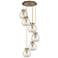 Newton Sphere 39.75"W 3 Light Polished Nickel Linear Pendant w/ Seedy