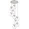 Newton Sphere 39.75"W 5 Light Brushed Nickel Linear Pendant w/ Smoke S
