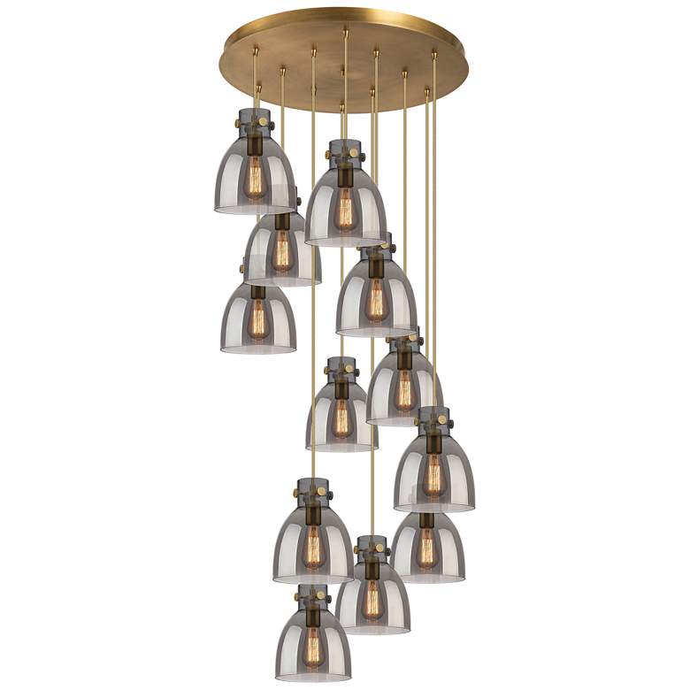 Image 1 Newton Sphere 51.75" Wide 4 Light Matte Black Linear Pendant w/ Seedy