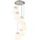 Newton Sphere 51.75"W 4 Light Brushed Nickel Linear Pendant w/ Clear S