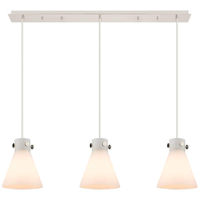 Image 1 Newton Sphere 51.75"W 7 Light Matte Black Linear Pendant w/ Smoke Shad