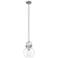 Newton Sphere 8" LED Mini Pendant - Brushed Satin Nickel - Clear