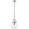 Newton Sphere 8" Wide Stem Hung Polished Nickel Pendant With Clear Sha