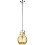1_Newton Sphere 8"W Nickel Stem Arched Mini Pendant w/ Mercury Shade
