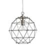 Nexalon 12" Wide Brushed Nickel Metal Mini Pendant in scene