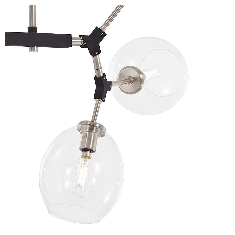 Image 2 Nexpo 21 1/2" Wide Brushed Nickel and Black 6-Light Pendant more views