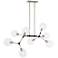 Nexpo 41" Wide Brushed Nickel and Black 8-Light Chandelier