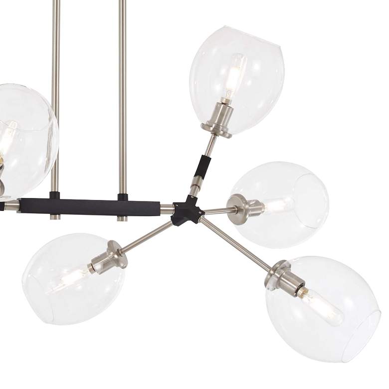 Image 2 Nexpo 41" Wide Brushed Nickel and Black 8-Light Chandelier more views