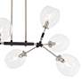 Nexpo 41" Wide Brushed Nickel and Black 8-Light Chandelier