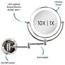 6_Next Generation Chrome Finish LED Light Wall Makeup Shaving Mirror more views