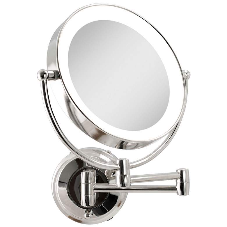 Image 4 Next Generation® Chrome LED Wall Makeup Shaving Mirror more views