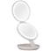 Next Generation Taupe Dual LED Lighted Compact Travel Mirror