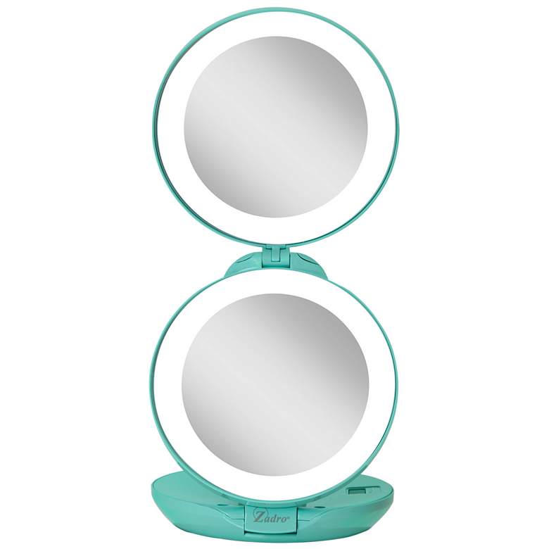 Next Generation Turquoise 1X/10X LED Compact Travel Mirror