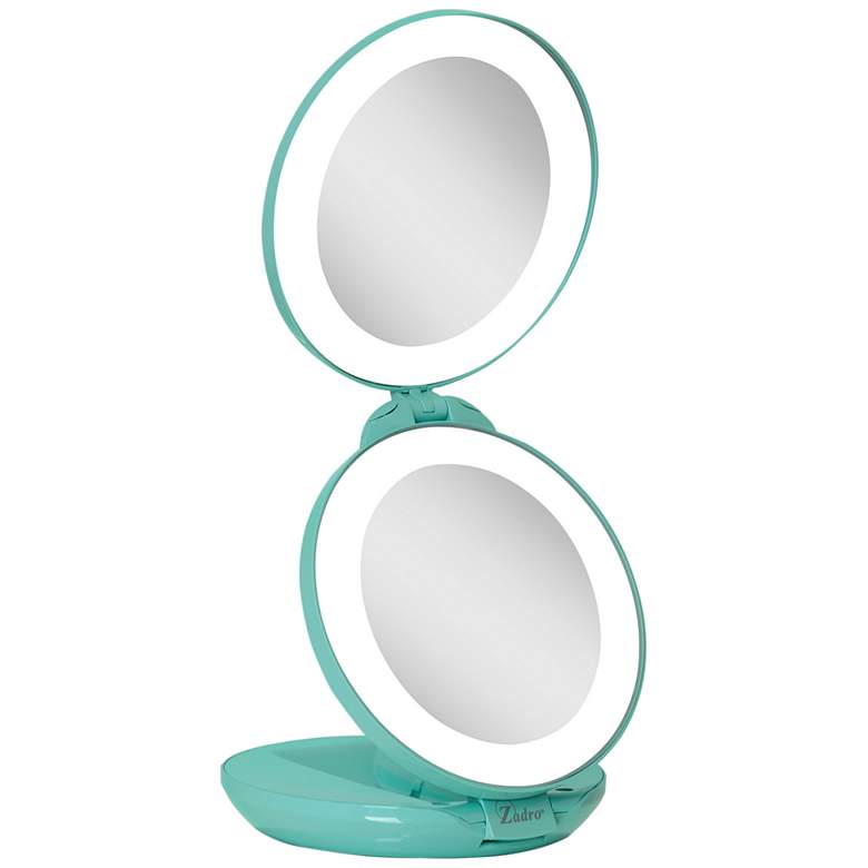 Next Generation Turquoise 1X/10X LED Compact Travel Mirror more views
