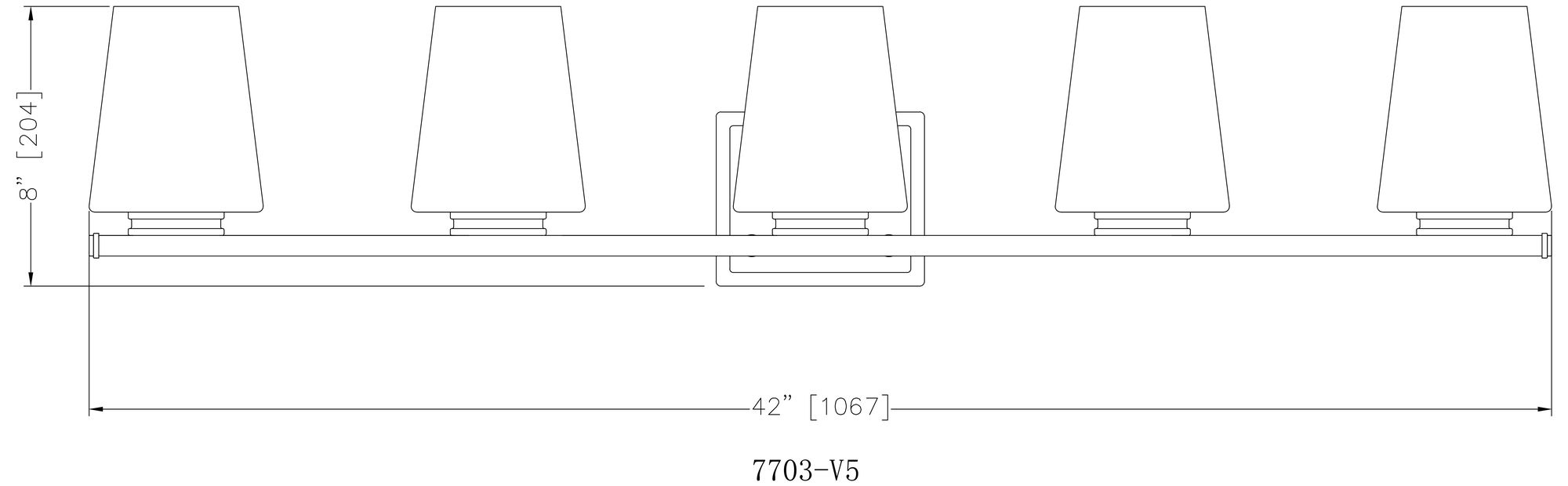 Nextra by Z-Lite Chrome 5 Light Vanity