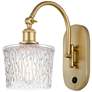 Niagara 12" High Satin Gold Clear Glass LED Wall Sconce