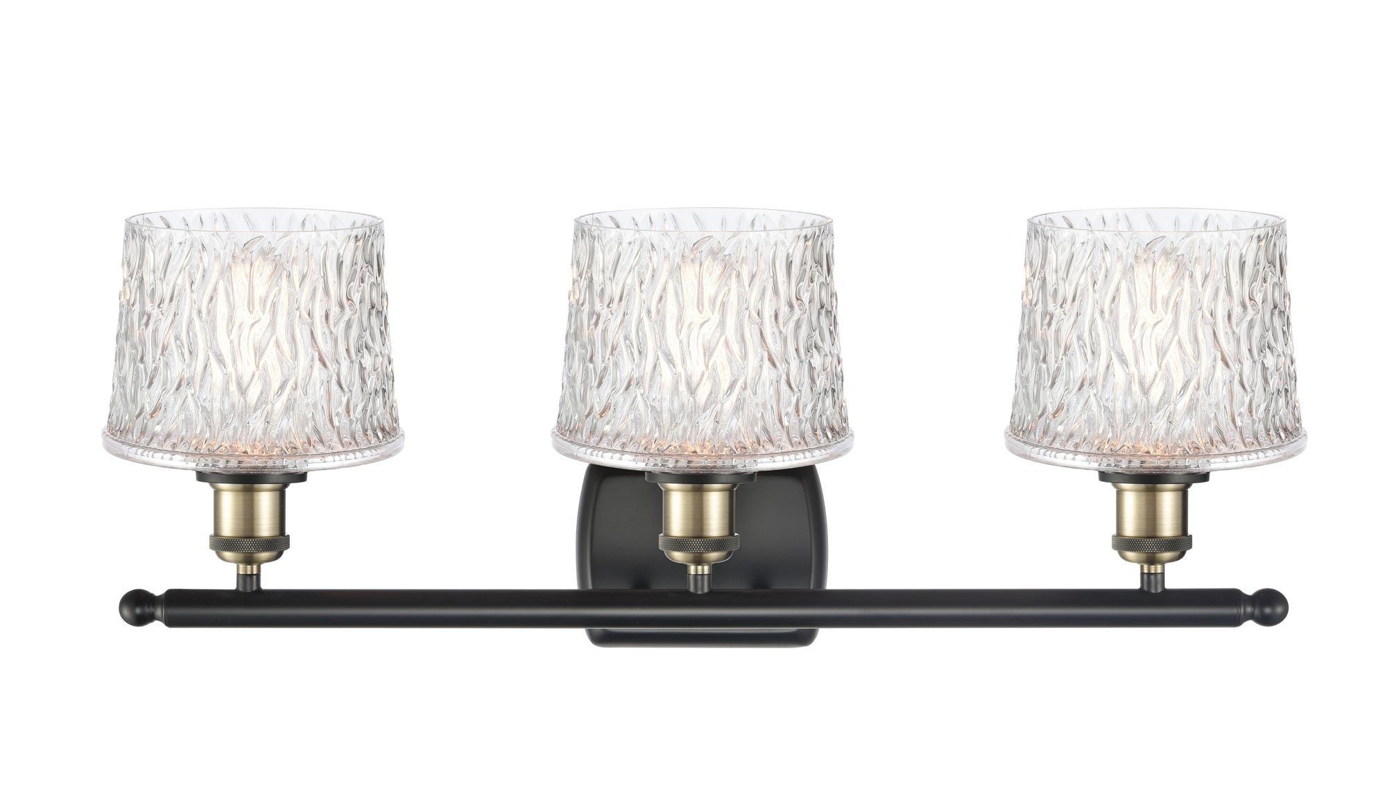 Image 2 Niagara 26 1/2" Wide Black 3-Light Bath Light w/ Clear Glass more views