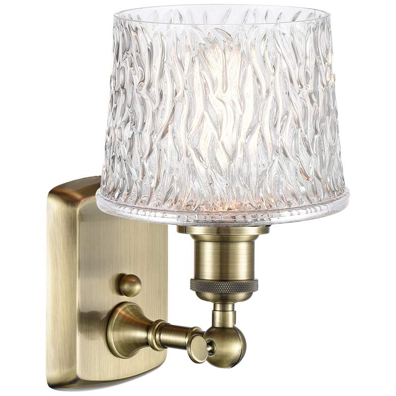 Image 1 Niagra 11.5" High Antique Brass Sconce w/ Clear Shade