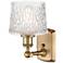 Niagra 11.5" High Brushed Brass Sconce w/ Clear Shade