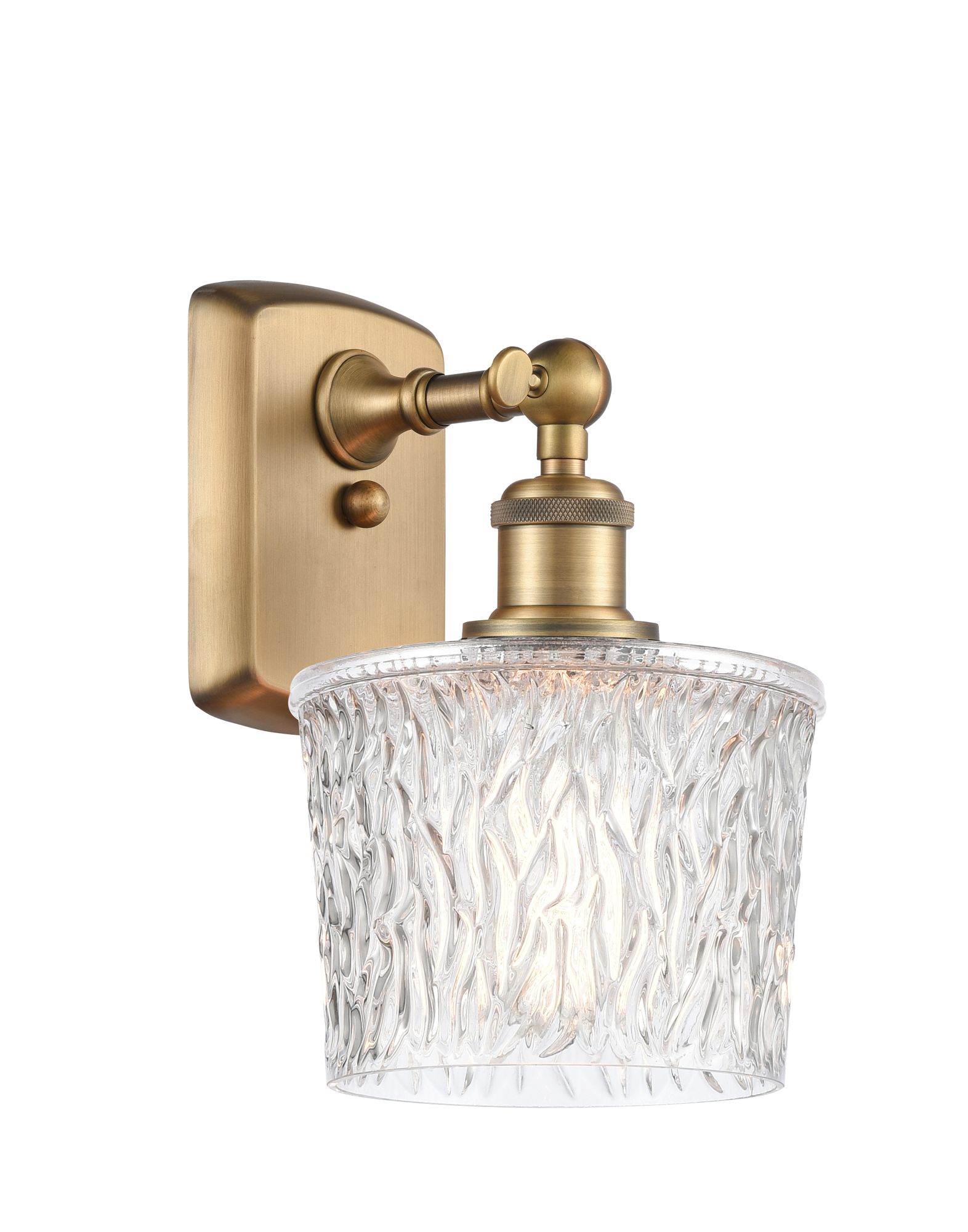 Image 2 Niagra 11.5" High Brushed Brass Sconce w/ Clear Shade more views