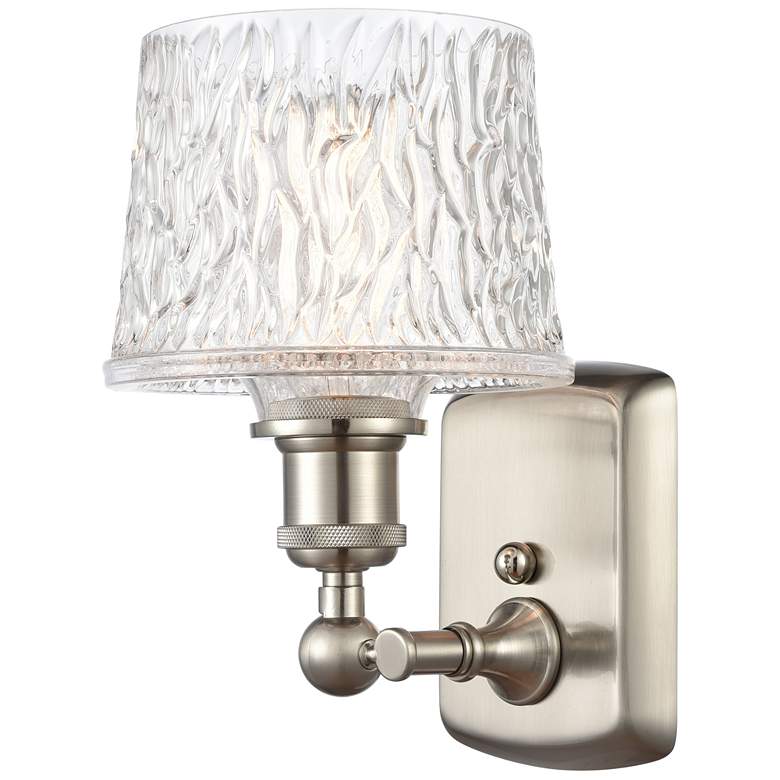 Image 1 Niagra 11.5" High Brushed Satin Nickel Sconce w/ Clear Shade