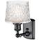 Niagra 11.5" High Matte Black Sconce w/ Clear Shade