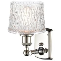 Niagra 11.5" High Polished Nickel Sconce w/ Clear Shade