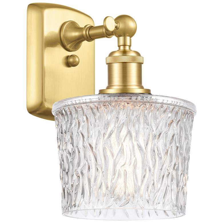 Image 1 Niagra 11.5" High Satin Gold Sconce w/ Clear Shade